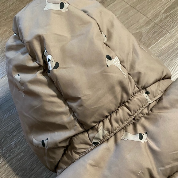 H&M Dog Print Puffer Jacket Detachable Hood 18 Months - Picture 6 of 8